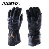 Genuine Leather Gloves Street Full Finger Supermoto Enduro Road Guantes